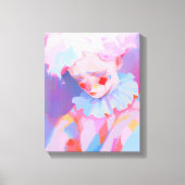 De eenzame roze clown canvas afdruk (Voorkant)