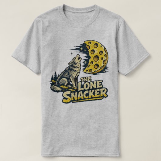 De Eenzame Snackende Grappige Huilende Vos Maan Gr T-shirt (Design voorkant)