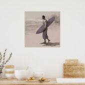 De eenzame surfer - kunstprint poster (Keuken)