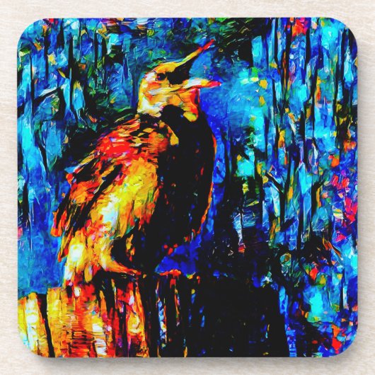 De eenzame vogel 2 bier onderzetter (Voorkant)