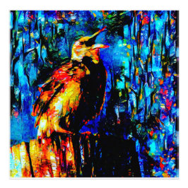 De eenzame vogel 2 foto afdruk