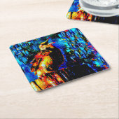 De eenzame vogel 2 kartonnen onderzetters (Schuin)