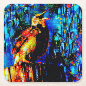 De eenzame vogel 2 kartonnen onderzetters (Voorkant)