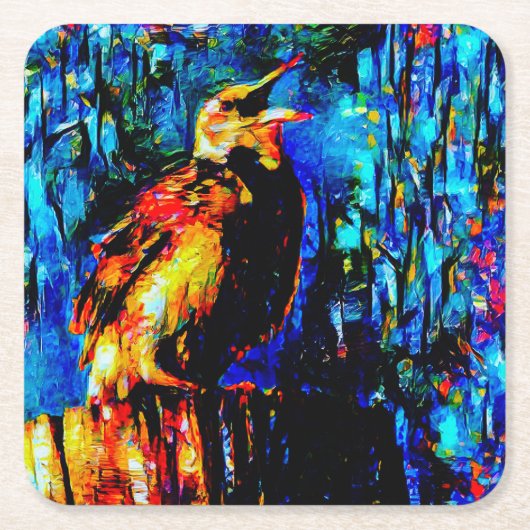 De eenzame vogel 2 kartonnen onderzetters (Voorkant)