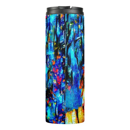 De eenzame vogel 2 thermosbeker (Achterkant)