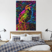 De eenzame vogel 3 canvas afdruk (Insitu (Slaapkamer))