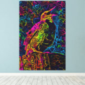 De eenzame vogel 3 canvas afdruk (Insitu (Houten vloer))