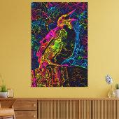 De eenzame vogel 3 canvas afdruk (Insitu (Woonkamer))
