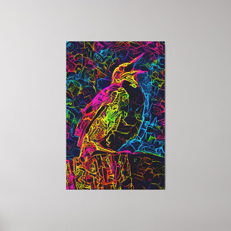 De eenzame vogel 3 canvas afdruk