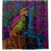 De eenzame vogel 3 douchegordijn (Voorkant)