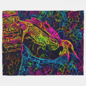 De eenzame vogel 3 fleece deken (Voorkant (Horizontaal))