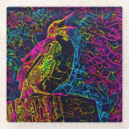 De eenzame vogel 3 glazen onderzetter