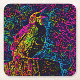 De eenzame vogel 3 kartonnen onderzetters