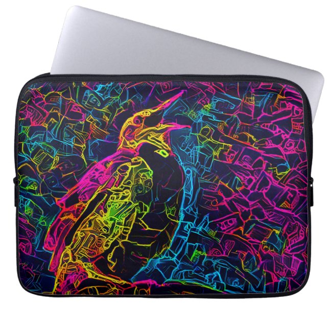 De eenzame vogel 3 laptop sleeve (Voorkant)
