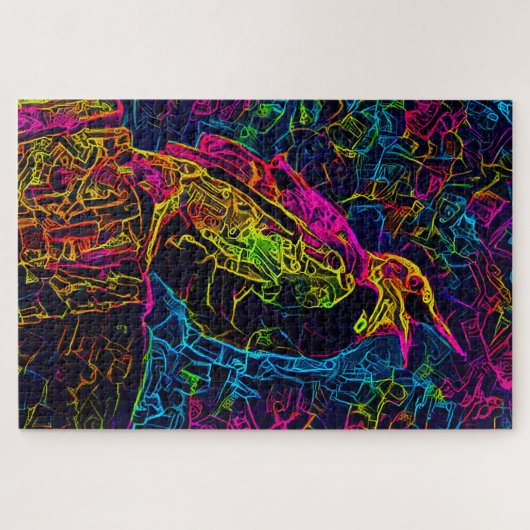 De eenzame vogel 3 legpuzzel (Horizontaal)