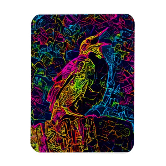 De eenzame vogel 3 magneet (Verticaal)