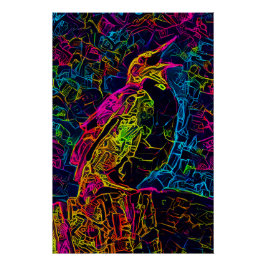 De eenzame vogel 3 perfect poster