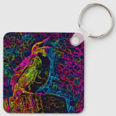 De eenzame vogel 3 sleutelhanger (Achterkant)