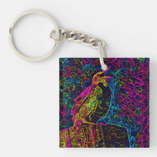 De eenzame vogel 3 sleutelhanger