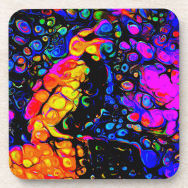 De eenzame vogel 4: vloeibare kunststijl bier onderzetter