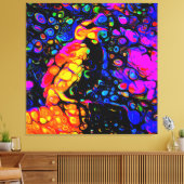 De eenzame vogel 4: vloeibare kunststijl canvas afdruk (Insitu (Woonkamer))