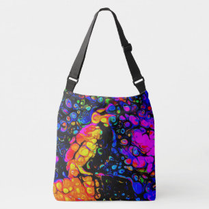 De eenzame vogel 4: vloeibare kunststijl crossbody tas