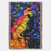 De eenzame vogel 4: vloeibare kunststijl deken (Voorkant Verticaal)