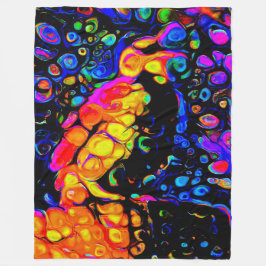 De eenzame vogel 4: vloeibare kunststijl fleece deken