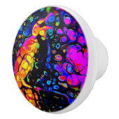 De eenzame vogel 4: vloeibare kunststijl keramische knop (Rechts)