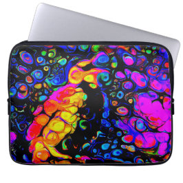 De eenzame vogel 4: vloeibare kunststijl laptop sleeve