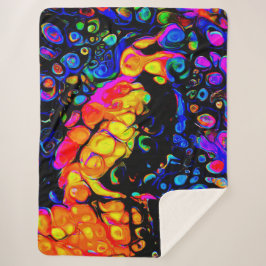 De eenzame vogel 4: vloeibare kunststijl sherpa deken