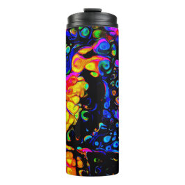 De eenzame vogel 4: vloeibare kunststijl thermosbeker