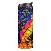 De eenzame vogel 4: vloeibare kunststijl thermosbeker (Gedraaid links)