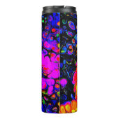 De eenzame vogel 4: vloeibare kunststijl thermosbeker (Achterkant)