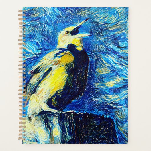 De Eenzame Vogel in VanGogh-stijl  Planner (Voorkant)