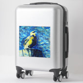 De Eenzame Vogel in VanGogh-stijl Sticker (Koffer)