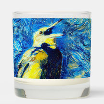 De eenzame vogel van Gogh stijl