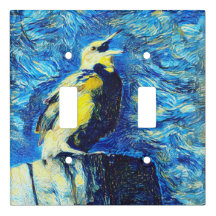 De eenzame vogel van Gogh stijl