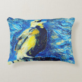 De eenzame vogel van Gogh stijl Accent Kussen