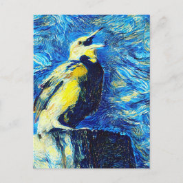 De eenzame vogel van Gogh stijl Briefkaart