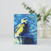 De eenzame vogel van Gogh stijl Briefkaart (Staand voorkant)