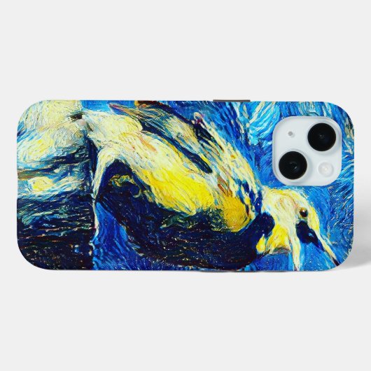De eenzame vogel van Gogh stijl Case-Mate iPhone Case (Achterkant (horizontaal))