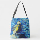 De eenzame vogel van Gogh stijl Crossbody Tas (Achterkant)