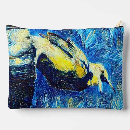 De eenzame vogel van Gogh stijl Etui (Achterkant)