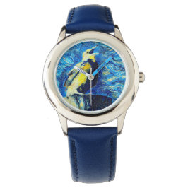 De eenzame vogel van Gogh stijl Horloge