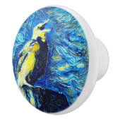 De eenzame vogel van Gogh stijl Keramische Knop (Rechts)