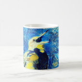 De eenzame vogel van Gogh stijl Koffiemok (Center)
