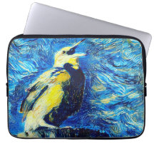 De eenzame vogel van Gogh stijl