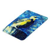 De eenzame vogel van Gogh stijl Magneet (Linkerzijde)