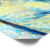 De eenzame vogel van Gogh stijl Perfect Poster (Hoek)